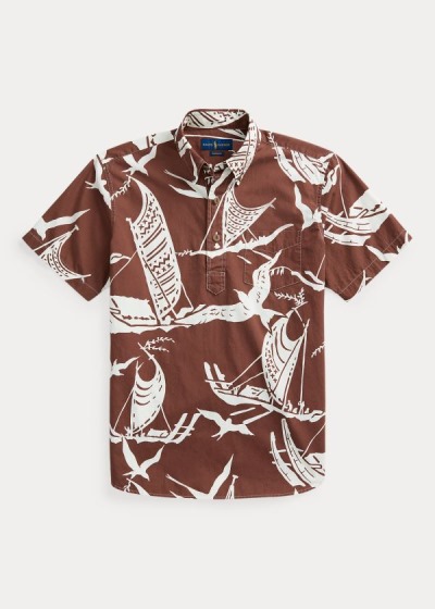 Polo Ralph Lauren Kon-Tiki Poplin Popover Skjorter Herre Danmark (NYLXA9312)